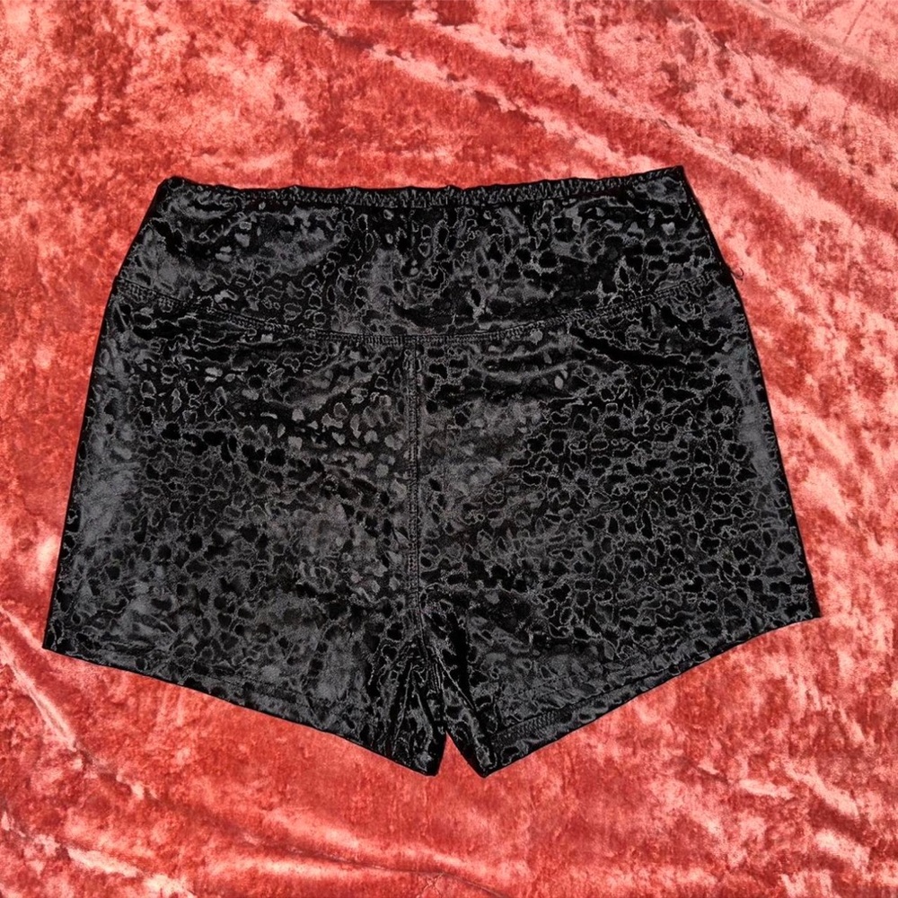 Cheetah Black Spandex Shorts